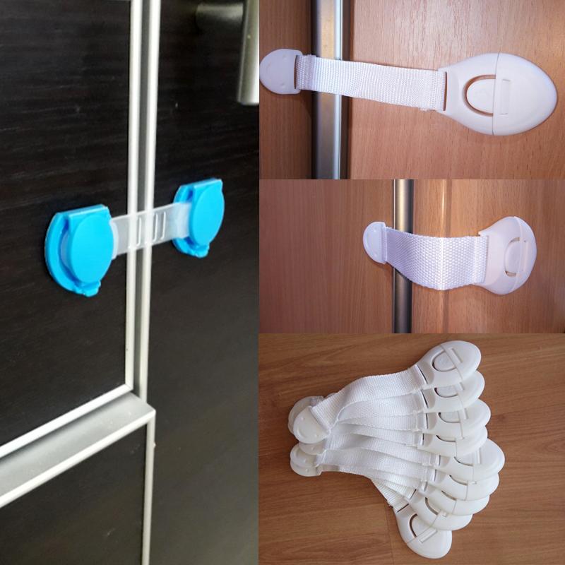 

10pcs / Lot baby products baby safety locks double-sided adhesive children's drawer lock cabinet door locks cloth belt lock extension l
