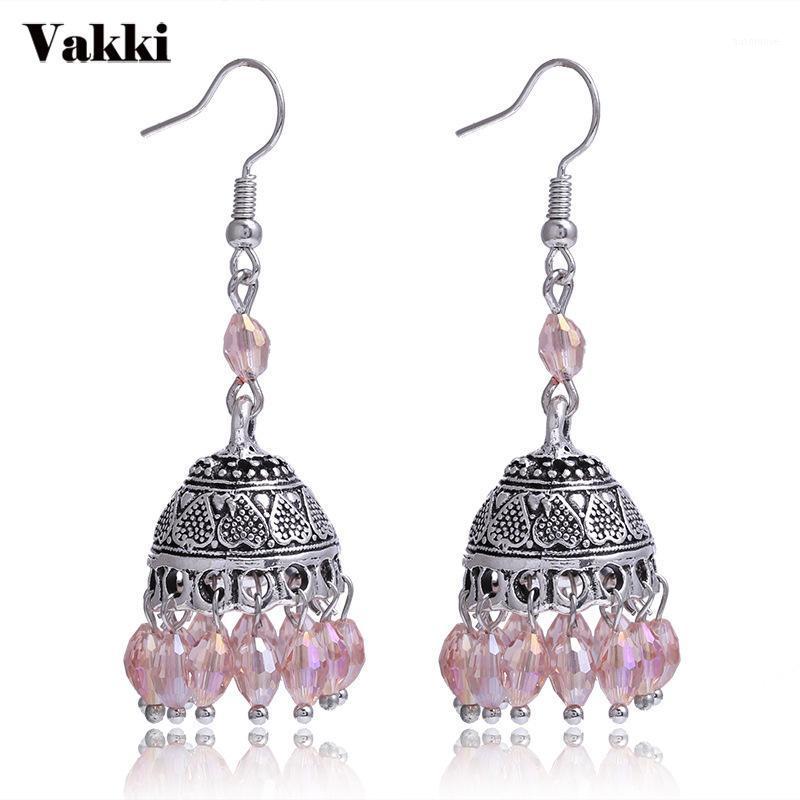 

Vintage Ethnic India Jhumka Jhumki Earrings Carved Lotus Handmade Tradition Bell Drop Earrings Jewelry For Women Jewelry1