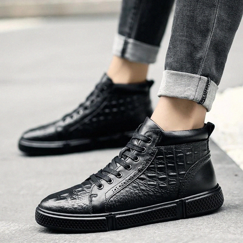 

Top Quality Men Boots Men Winter Thick Fur Ankle boots keep warm Shoes Casual Boots Zipper Handmade Cow leather Footwear j3 #BS1k