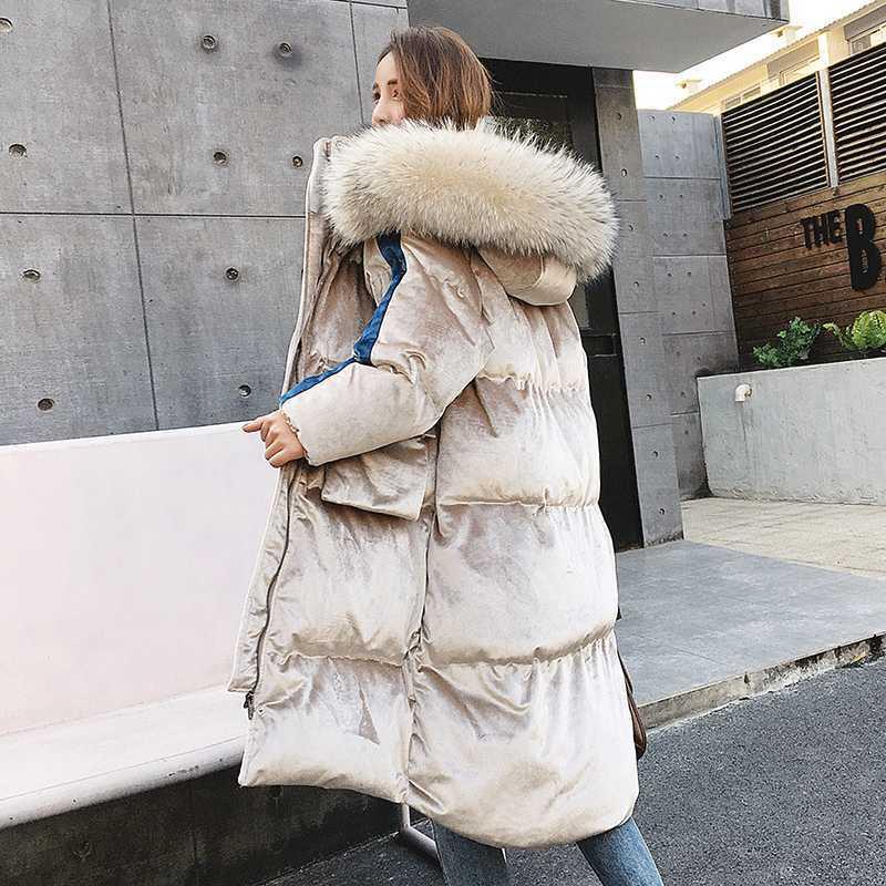 

Cotton Velvet Thick Bread Women Coat New Russia Fashion Batwing Sleeve Fur Hooded Warm Parkas Loose Long Padded Jackets XY1001, Blue