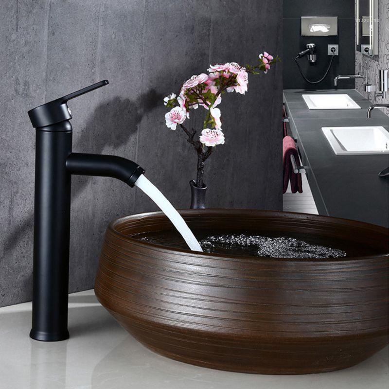

Black Stainless Steel Paint Faucet Bathroom Basin Sink Faucet Hot Cold Mixer Tap Y98E1