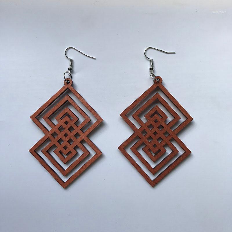 

Black Queen Coffee Wood Africa Map Afro Queen Heart Earrings Vintage Party African Afro Jewelry Wooden DIY Club Gift1