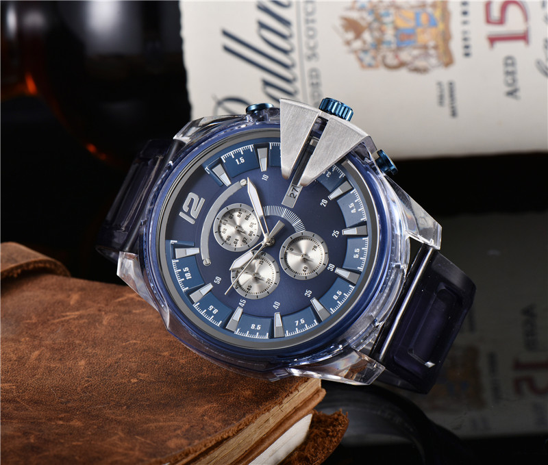 

The New Men Sports Watch Multiple Time Zone Work Wristwatch Silicone Strap Quartz Men's Military Watches montre homme, Box
