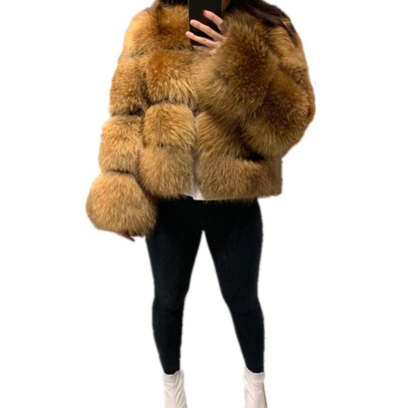 

High Quality Women Winter Long Sleeve Faux Fur Coats Jackets Women Fluffy Top Coat Warm Fur Jacket Outwear Female, White