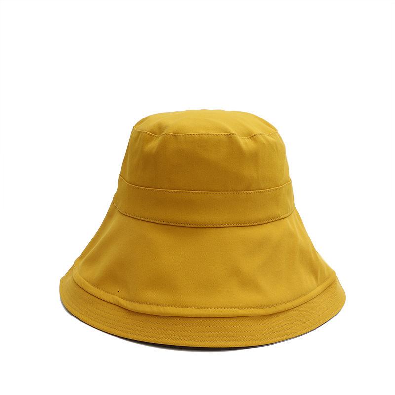 

Vacation Wide Brim Beach Hat Sun Hat Anti-UV Cotton Summer For Women Foldable Bucket Large Brim Cap, Pink