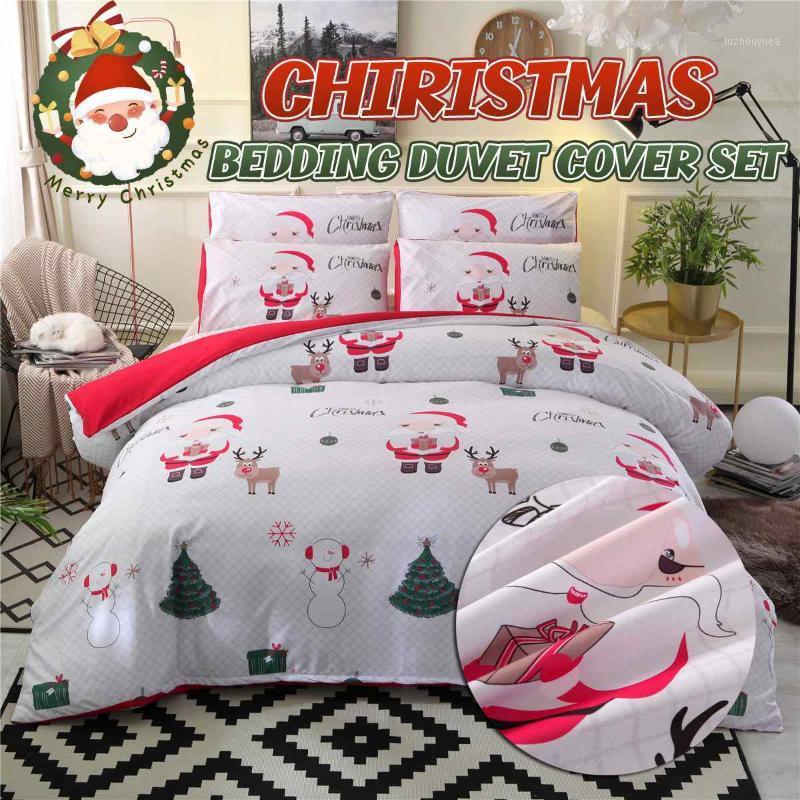 

Bedding Set Twin Full Queen King UK Double Size Horse Duvet Cover Pillow Cases Christmas Day Bedclothes1, Size 4