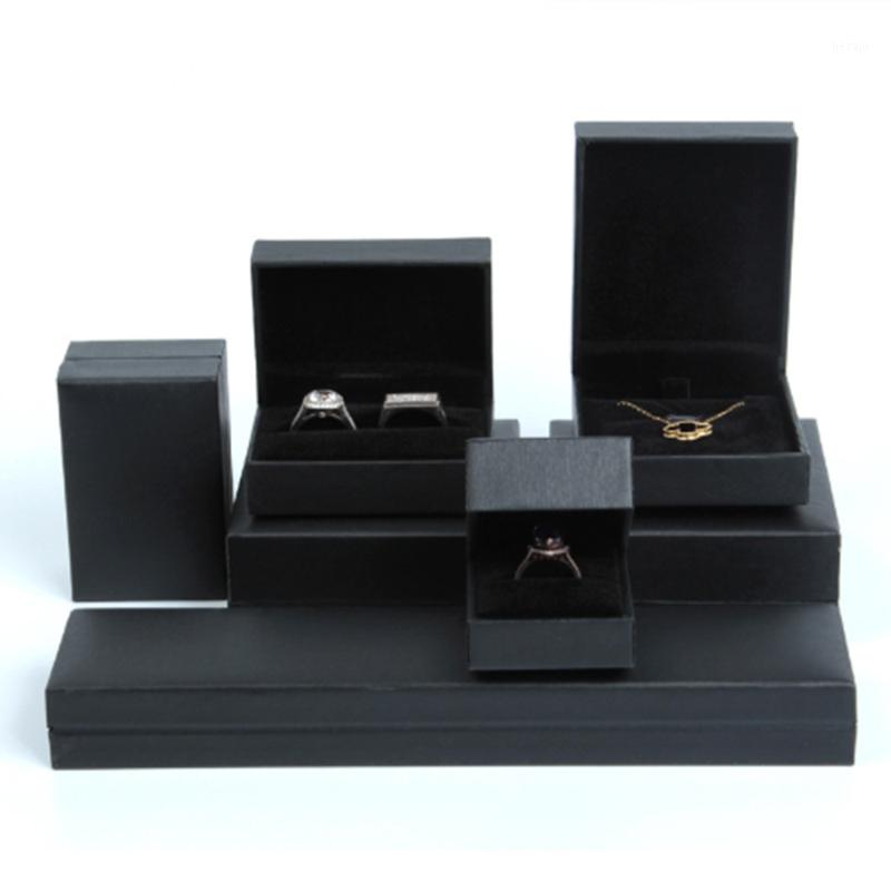 

6 Types Black Right Angle Jewelry Box Cardboard Jewelry Accessroies Ring Necklace Bracelets Earring Gift Packaging Boxes New1