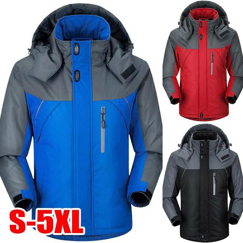 

Men's Winter Thick Warm Jacket Ski Snow Windproof Hooded Coat Outdoor Soft Shell Clothes Tactical Jacket Dropshipping Wholesale