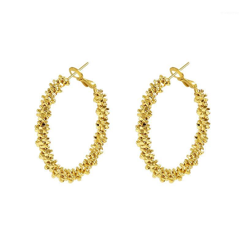 

Big Circle Round Hoop Earrings for Women's Fashion Statement Golden Punk Charm Earrings Party Jewelry1