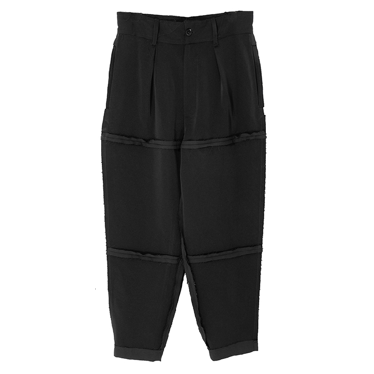 

2021 New Self-made of Torn Occasional From Original Black Design Men Broken Joker Pants Nine Minutes Pants. S-6xl!! EAOU