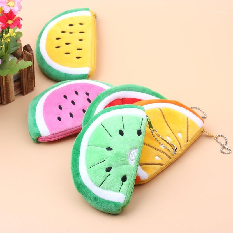 

2020 new student coin purse cartoon plush semicircular large-capacity coin purse girl cute zipper1, Pink