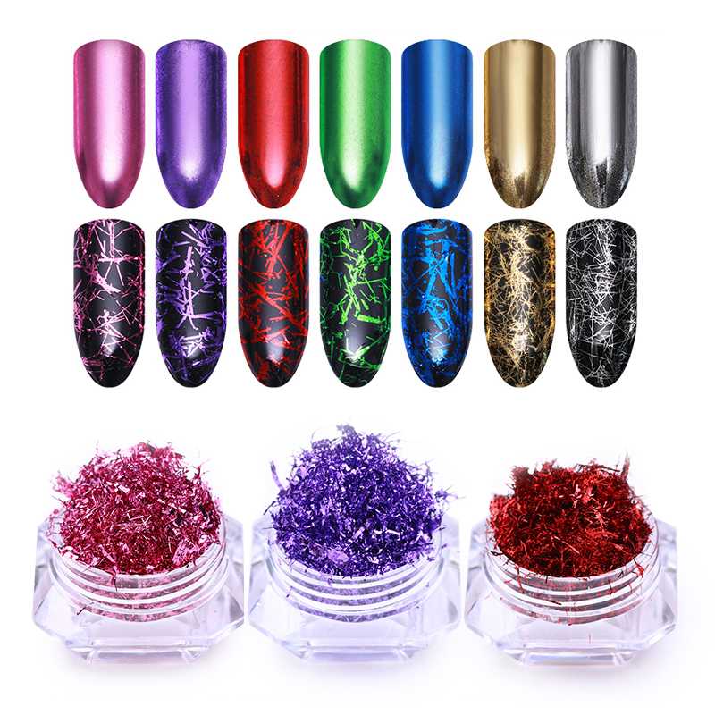 

1 Box Mirror Metal Flakes Line Nail Strip Colorful Nail Glitter Sequins Nai Art 3D Decoration For Gel Polish Nails Tip