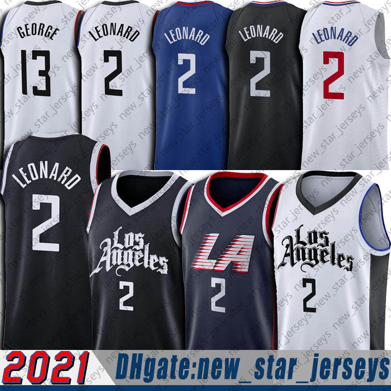 

Kawhi 2 Basketball Leonard Jersey Paul 13 George Jerseys 2021 City Basketball Uniform, New jersey