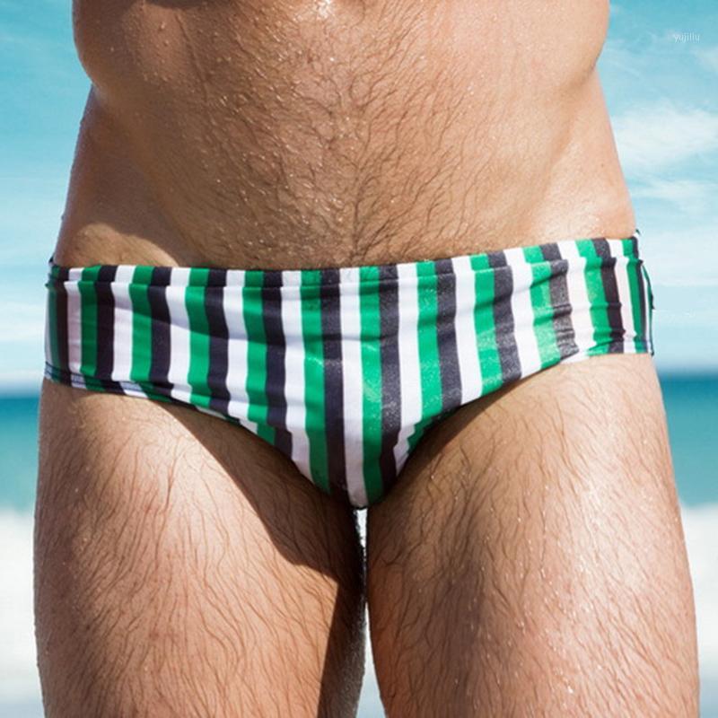 

New Swimsuit men' swimming trunks Low waist Briefs Swimming Swim Shorts Trunk men swimwear Pants 2020 summer sexy stripe shorts1