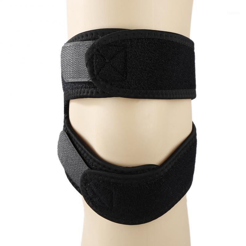 

2020 Double Patella Knee Brace Strap Support Knee Brace Compression Sleeve Non-Slip Pad Sport Arthritis Tendon Tension1, Black