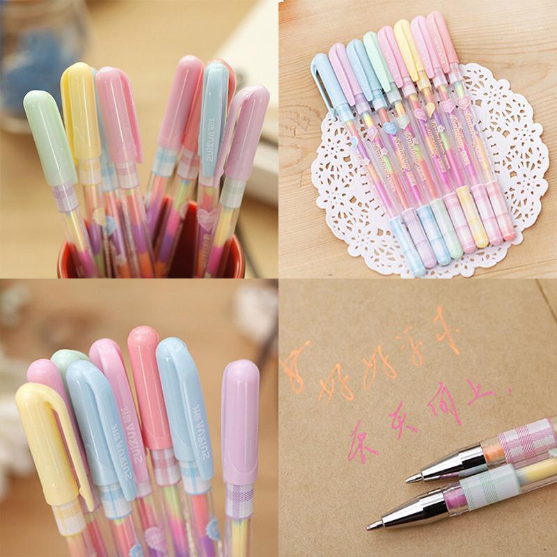 

0.8mm 6 Color Change Pen Paper Fluorescent Paint Pens Pencils Writing Markers Highlighters Highlighter Pens Kids Painting Gift1