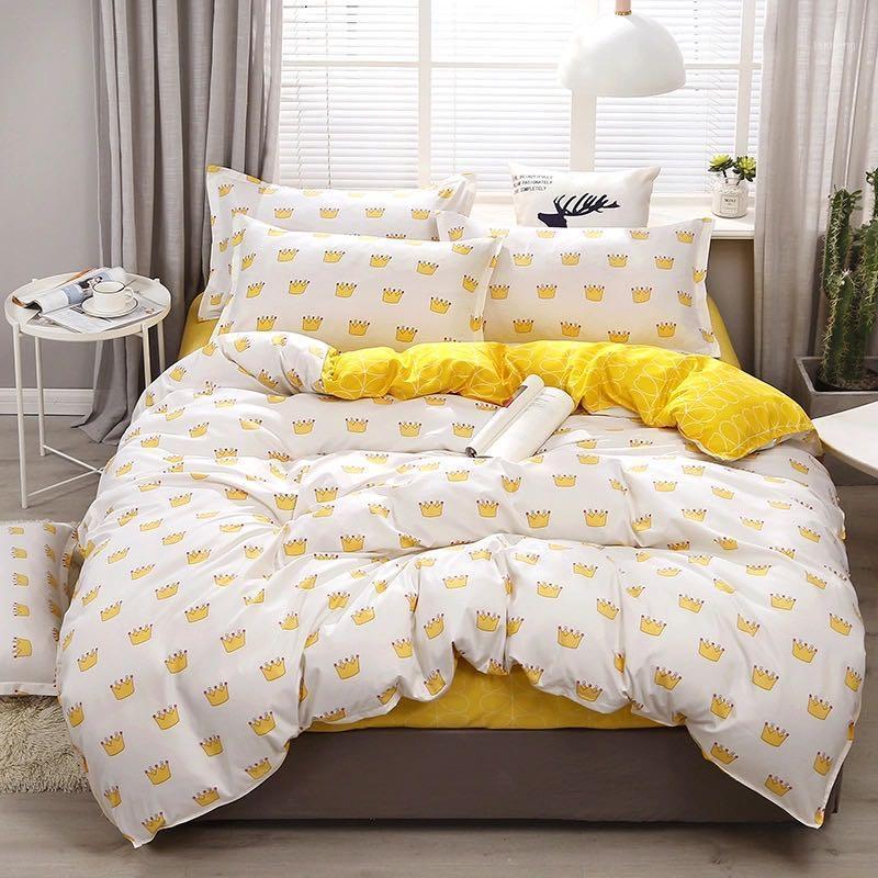 

2020 new summer bedding set home stripe printing bedding cute pattern polyester material comforter sets 5 sizes1, 18