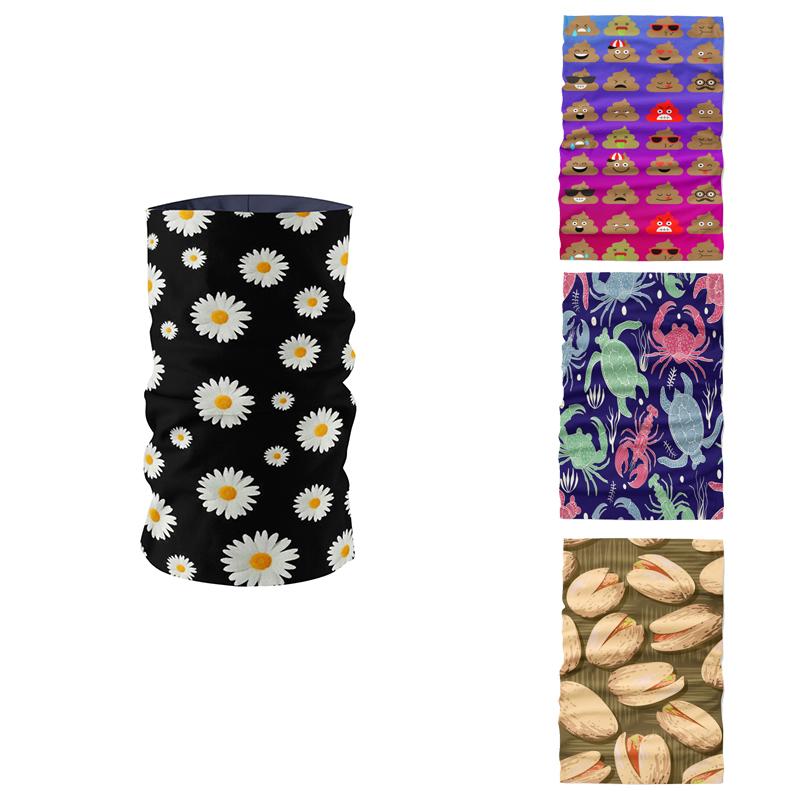 

3D Printed Men Scarf Ring Scarf Neck Gaiter Bandanas Tube Headband Unisex Motorcycle Skull Turban braga cuello buffe