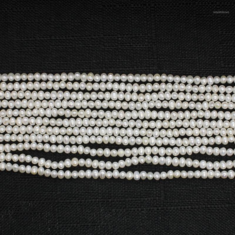 

4mm Natural Freshwater Pearl Loose Beads White Color Shape of Bead Light Meters DIY Bracelet Accessories Horizontal Drilling1