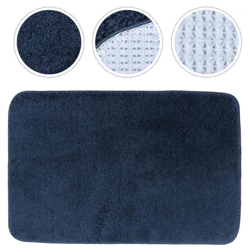 

1 Pc Moisture-proof Carpet Slide-proof Delicate Simple Floor Mat (Navy)1