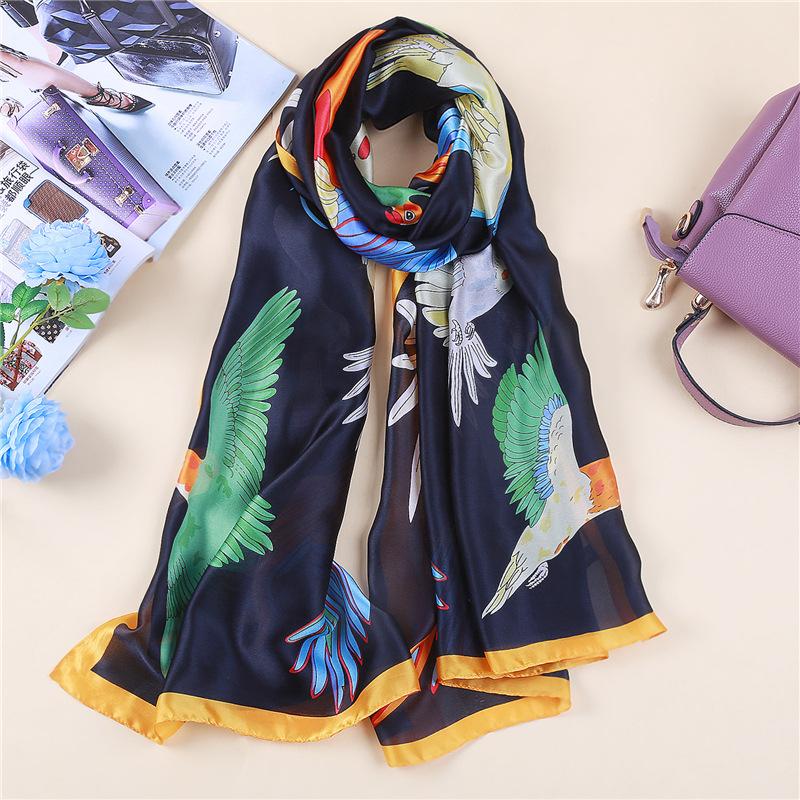 

Scarves Silky Scarf Women Hair Neck Office Ladies Shawl Bandanna Muslim Hijab Handkerchief Muffler Foulard Satin