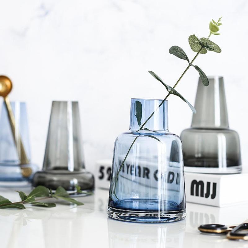 

Brief Nordic Glass Vase Office Decoration Plant Flower Pot Home Bonsai Decor1