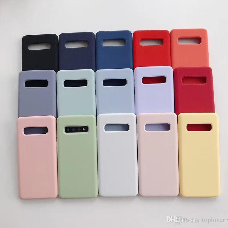 

Hot Original Case for Samsung Galaxy S8 S9 S10 Plus S10e Case Liquid Silicone Soft Baby-Skin Feeling for Samsung S10 Phone Cover Coque