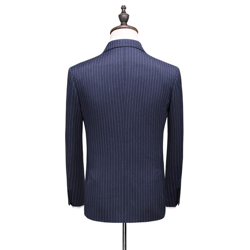 

2021 (jacket Vest Pants) Autumn List Double Suit Classic Male Suits SIIF, Blue
