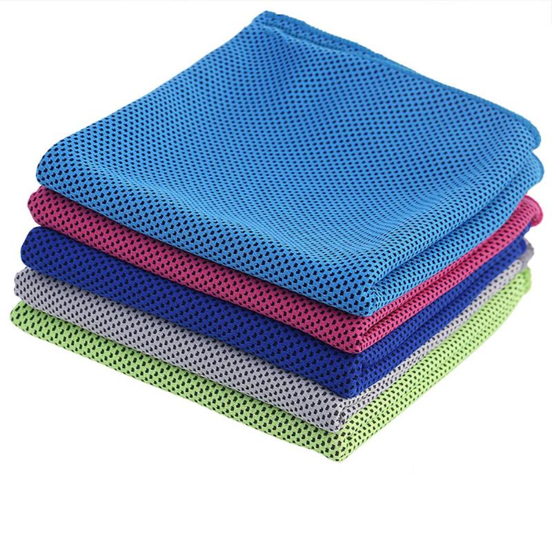 

Outdoor Cycling Running Sports Towel Physical Cooling Towel Breathable Yoga Gym Fitness Ice Wipe Sweat Chill Towels, As shown