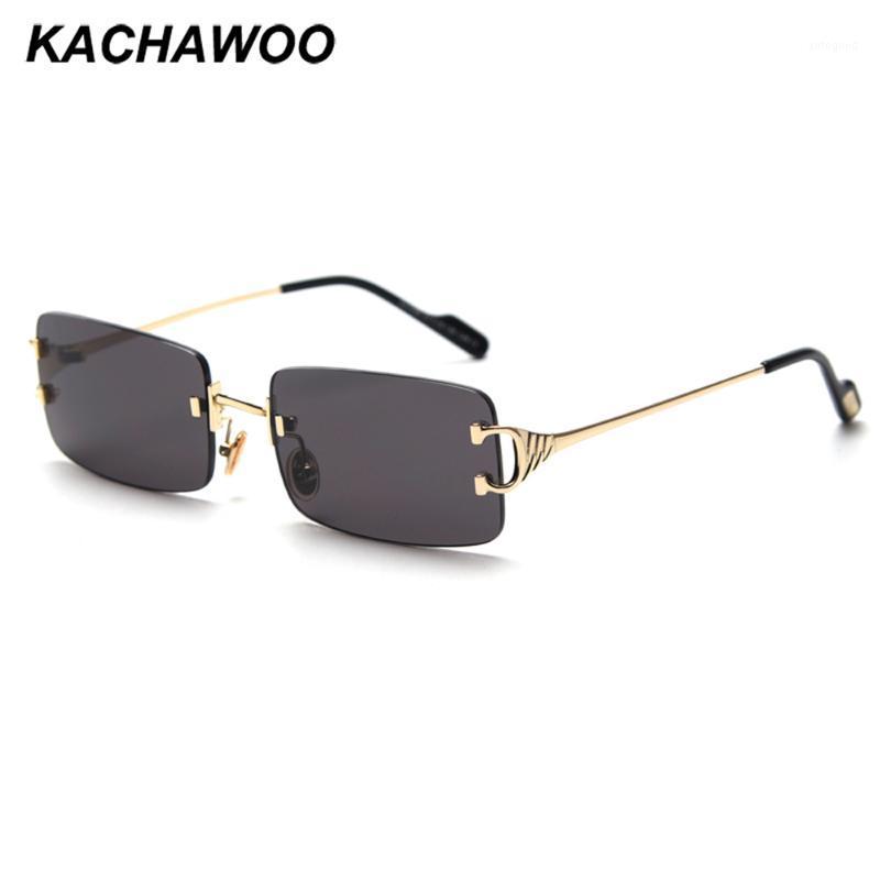 

Sunglasses Kachawoo Women Rimless Retro Rectangle Red Tinted Men Sun Glasses Uv400 High Quality Unisex Vintage Style Drop Ship1