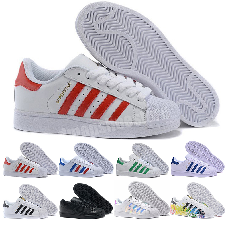 

2021 Casual Originals Superstar White Hologram Iridescent Junior Superstars 80s Pride Sneakers Super Star Women Men Sport Casual Shoes, Color 5