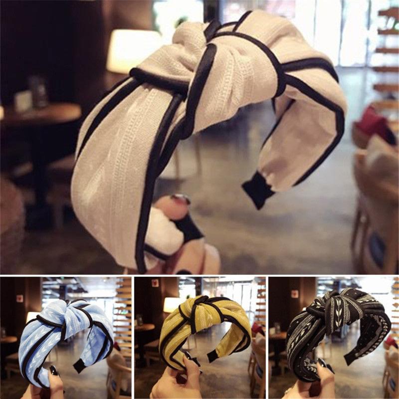 

Accessories Women's Yoga Elastic Cute Hairband Knotted Hair Band Bands Headband Plastic Head Bands For Girls Hot Selling