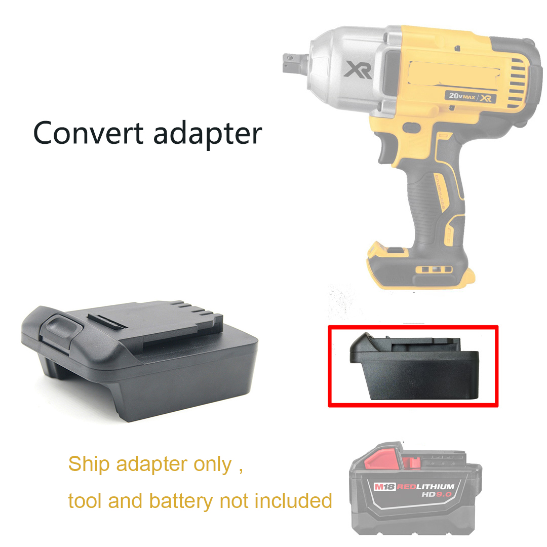 

adapter for milwuakee M18 18V battery convert to for dewalt 20V max tool usage