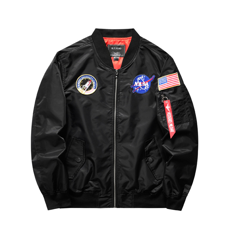 

Spring and Autumn New Style Trendy Thin Flight Jacket Large Size Jacket, Black;brown