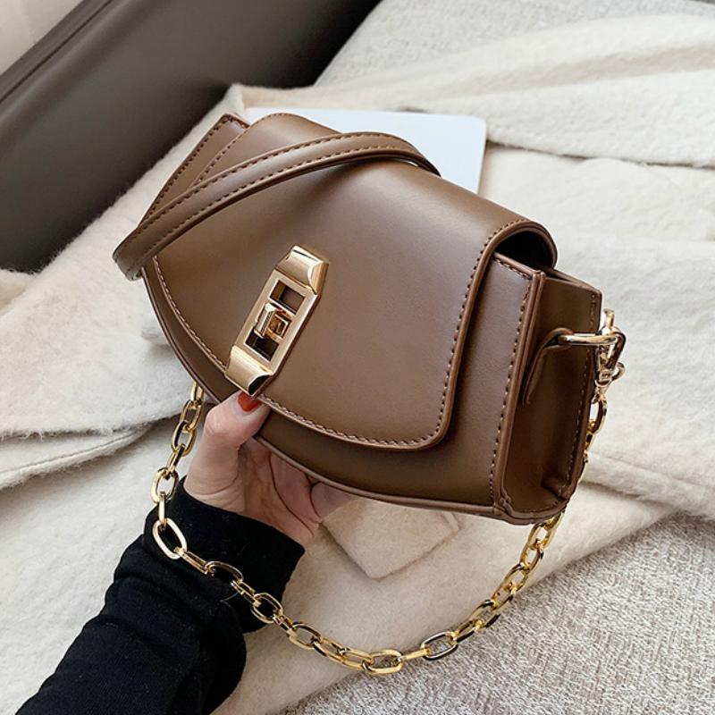

Women's Small PU Leather Crossbody Bags for Women 2021 Fashion Luxury High Quality Shoulder Handbags Chain Hand Bag, Black
