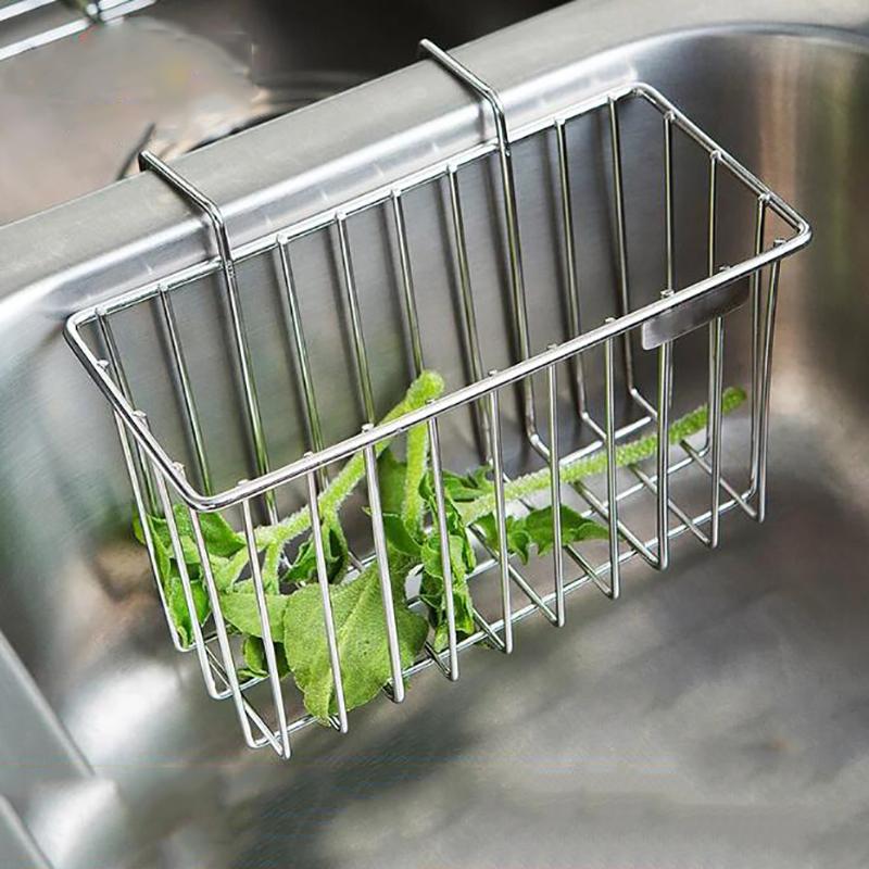 

Rack Drain Basket Stainless Steel Sink Dish Drainers For Kitchen Drain Shelf Installation Holder Dish Drying Rack