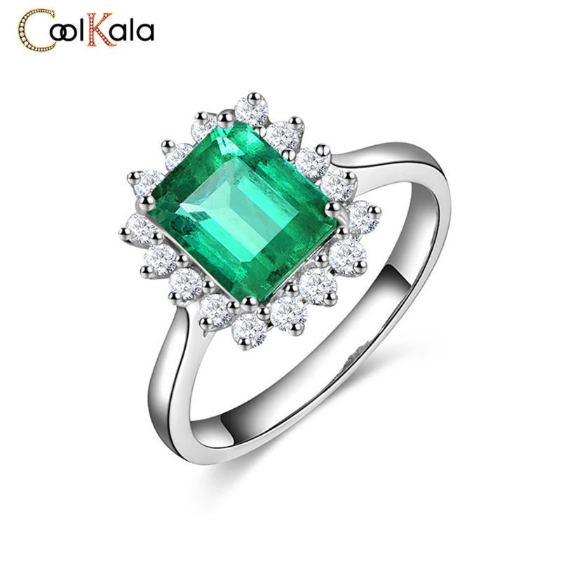 

Wedding Rings Coolkala Luxury Group With Zircon Rectangular Open Female Fashion Movable Ring
