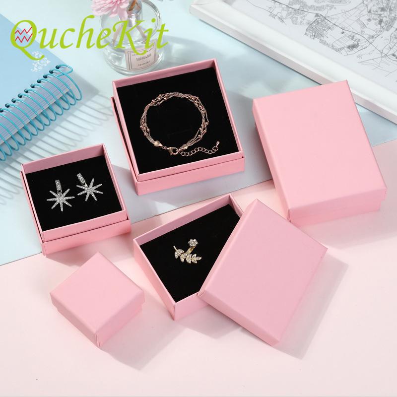 

12PCS High Quality Leather Jewelry Box 3 Colors For Necklaces Ring Bracelets Earring Casket Gift Box