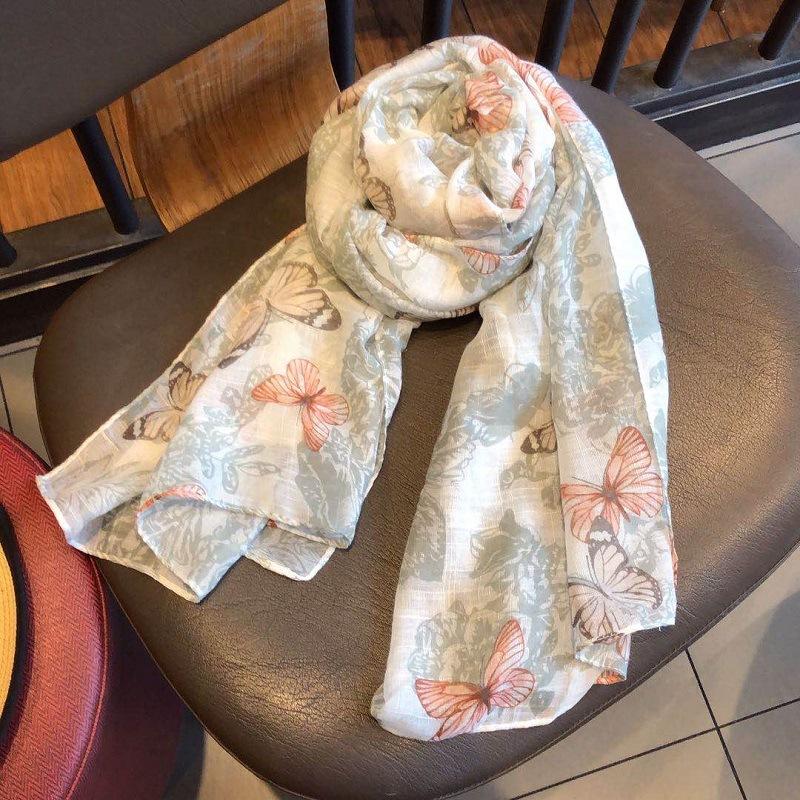 

Royalmaybe Foreign trade export cotton gauze seaside shade sunscreen scarf shawl dual-use travel silk scarf summer