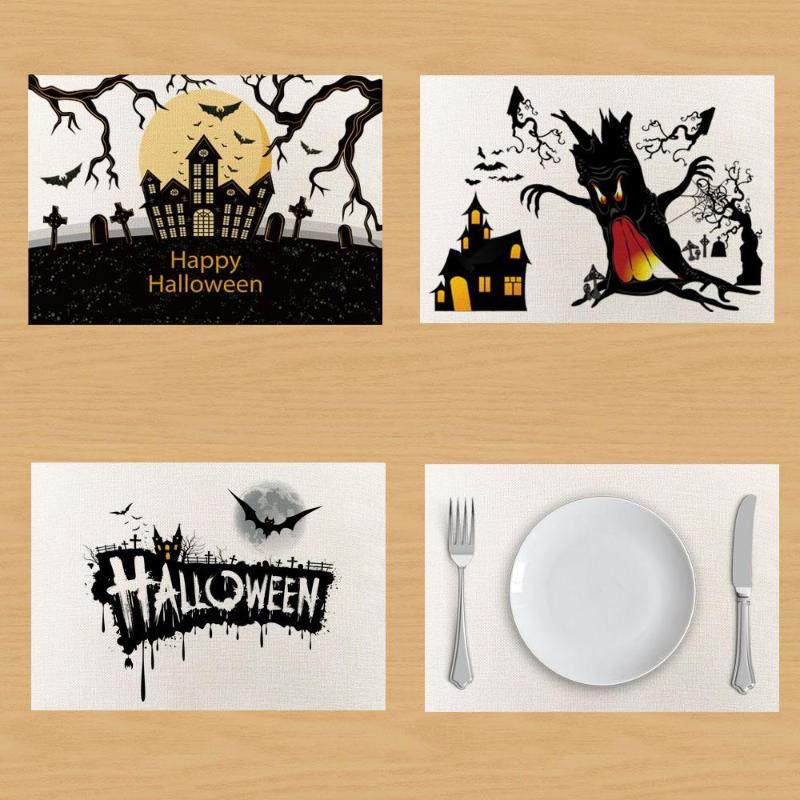 

Hot Pumpkin Table Napkin Halloween Linen Napkins Towel Placemat Table Mat servilletas onderzetters posavasos