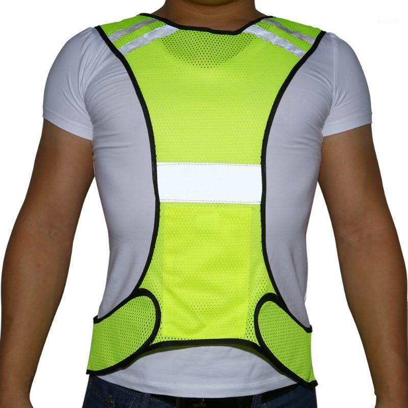 

Outdoor Sport High Visibility Night Running Vest Reflective Stripes Night Cycling Safety Warning Vest traffic safety Sports1, Yellow