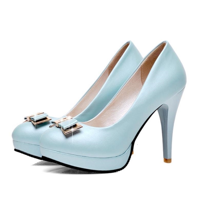 

2021 Women's Shoes in Spring and Autumn New Style Fine Heel Round Head Bowknot Waterproof 3GFN, White