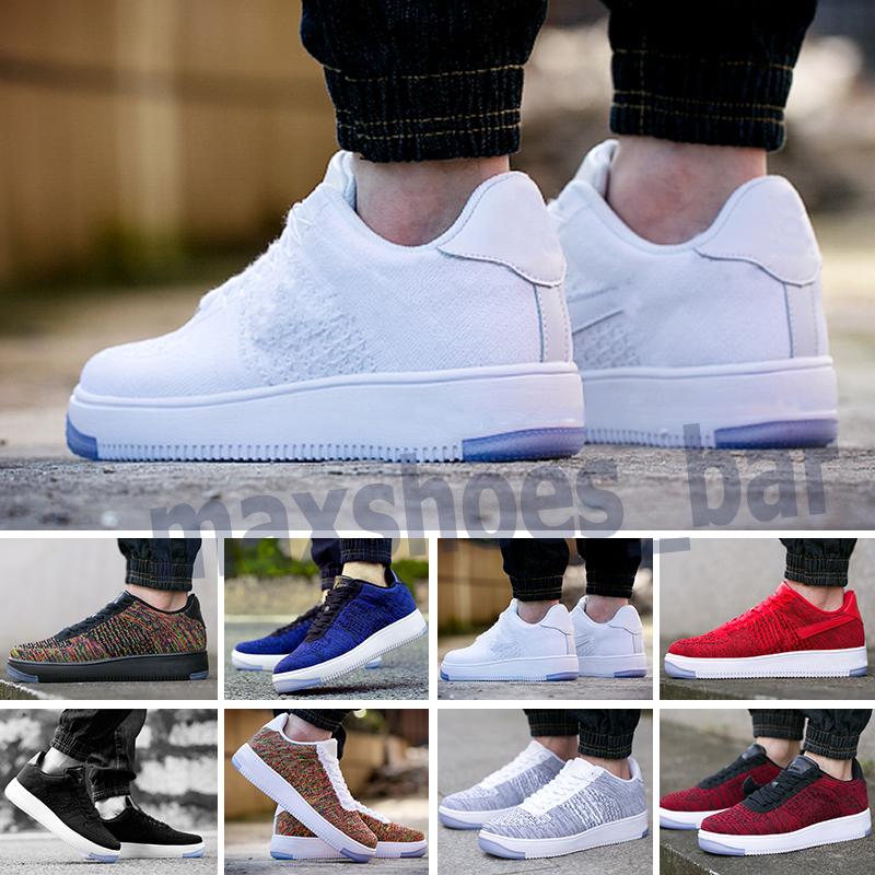 

2021 Men Women Low Cut one 1 running shoes White Black Dunk Skateboarding Shoe Classic fly knit Trainers high Sneakers unisex walking 36-45