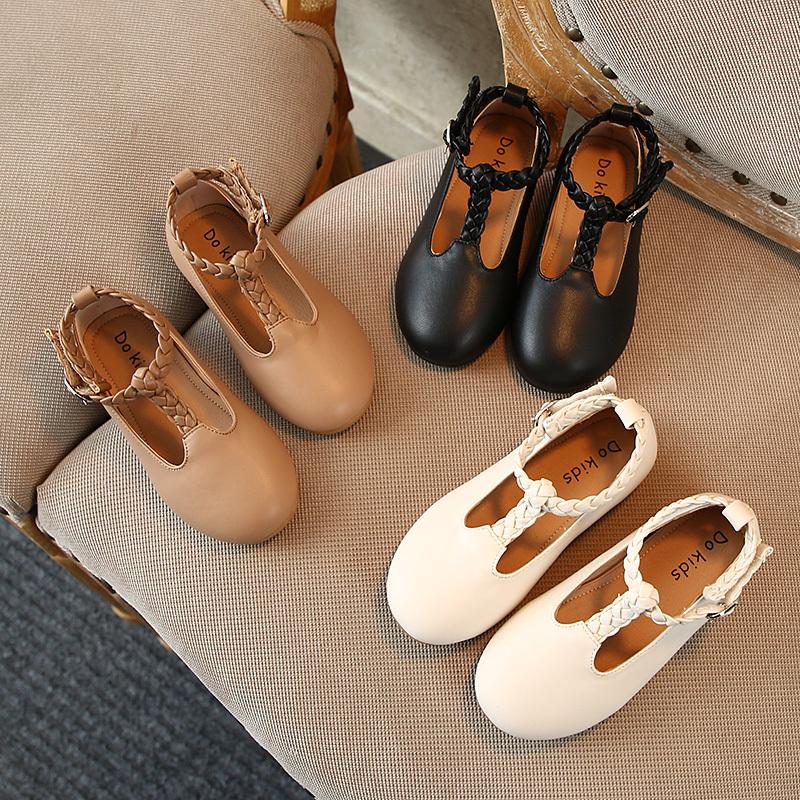 

2021 spring new children's knitted soft bottom fashion princess shoes for girls 1-9 years old, Black