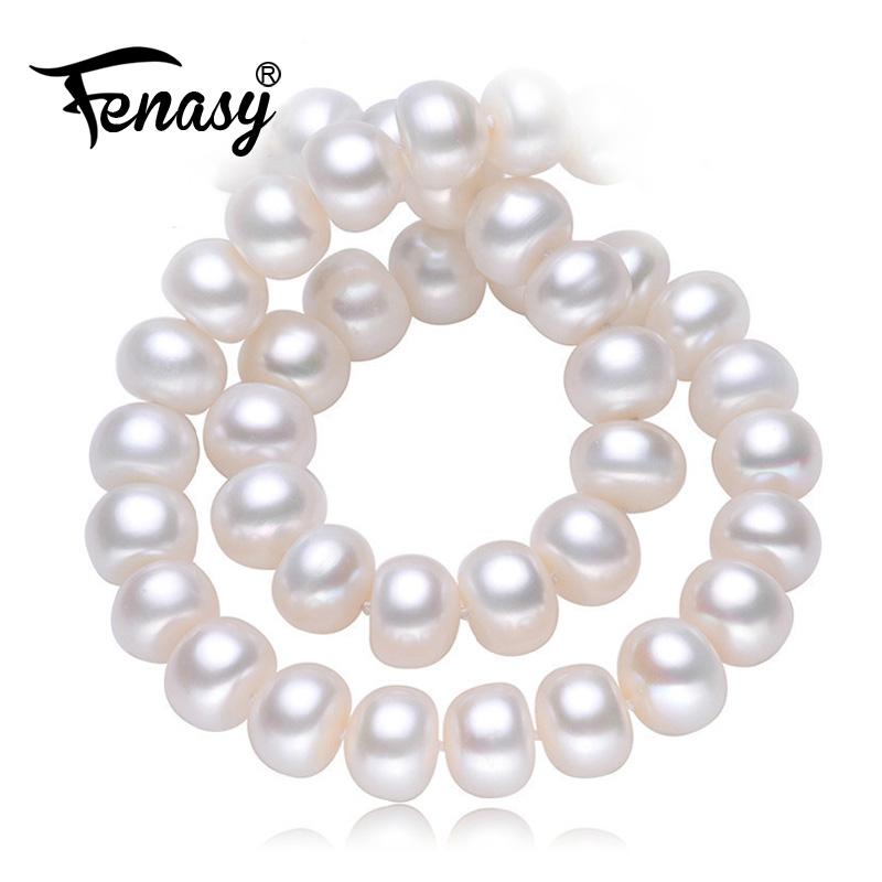 

Chains FENASY Pearl Jewelry,natural Necklace 8-9mm, Button Design For Women CLASSIC Choker Christmas Gift