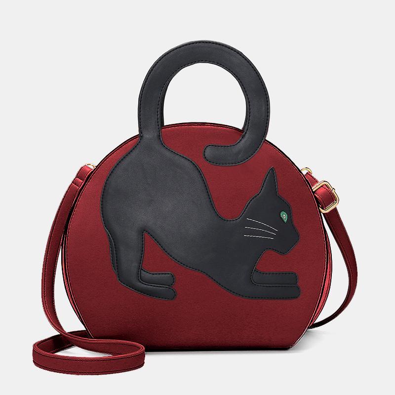 

New Women's Cat Tail Pattern Handbag Large Capacity Shoulder Crossbody Bag PU Leather Versatile Cosmetics Coin Storage Gifts, Yellow