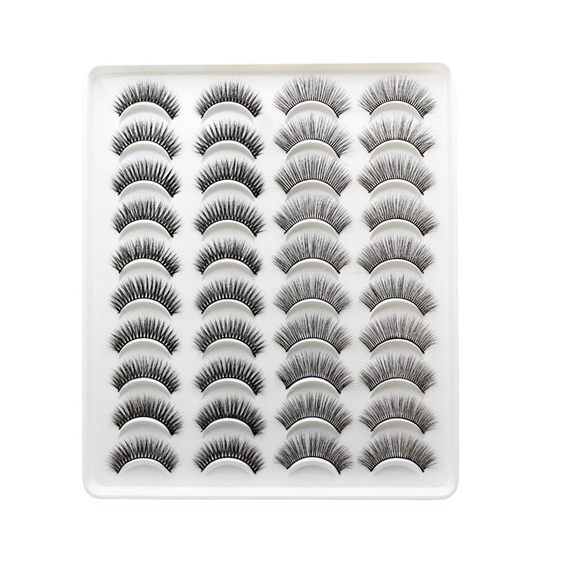 

20 Pairs/pack Natural 3D False Eyelashes Fake Lashes Makeup Kit Mink Lash Vendors Book Extension Mink Eyelashes Wholesale