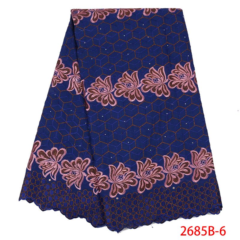 

2020 lace materials for african french lace fabric high quality embroidery cotton laces for women KS2685B-6