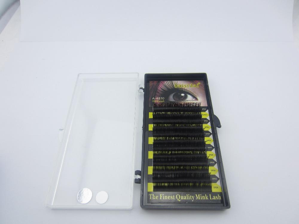 

Wholesale!10 Boxes D curl thickness 0.10mm length mix 8-10-12mm 12 strips false eyelashes eyelash extension