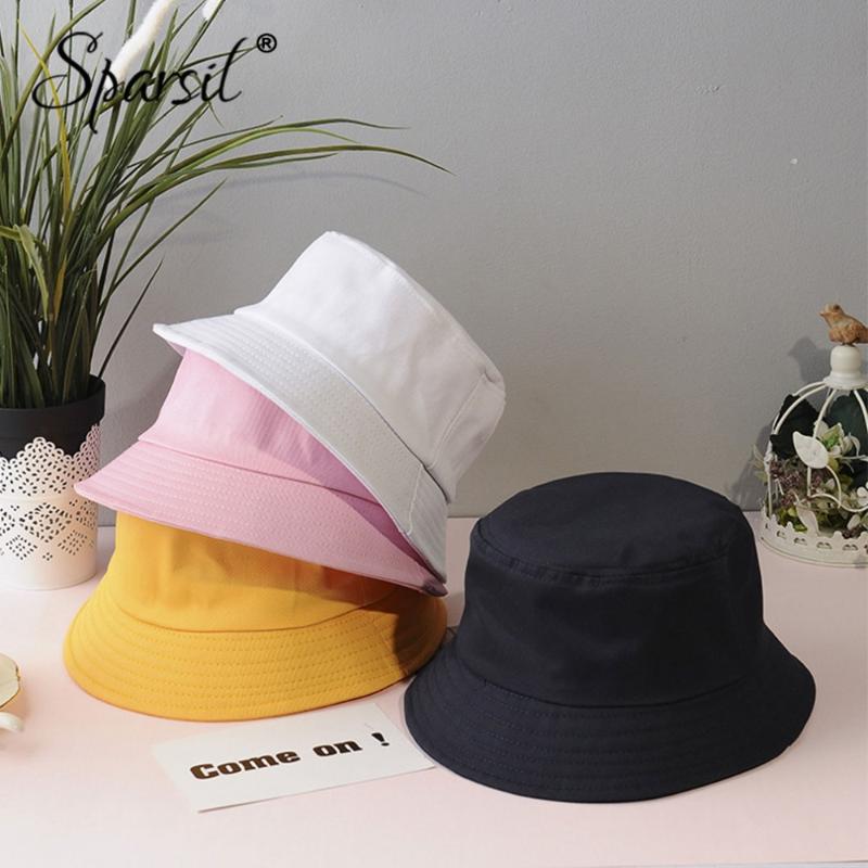 

Sparsil Unisex Summer Foldable Bucket Hat Women Outdoor Sunscreen Cotton Fishing Hunting Cap Men Basin Chapeau Sun Prevent Hats, White